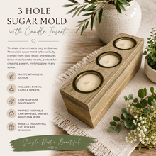 Load image into Gallery viewer, Three Hole Sugar Mold with Candle