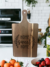 Load image into Gallery viewer, Acacia Cutting Board Engraved with handle