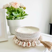 Load image into Gallery viewer, Beadzie Rustic White Bowl Candle