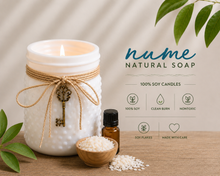 Load image into Gallery viewer, Milk Glass Hobnail Candles
