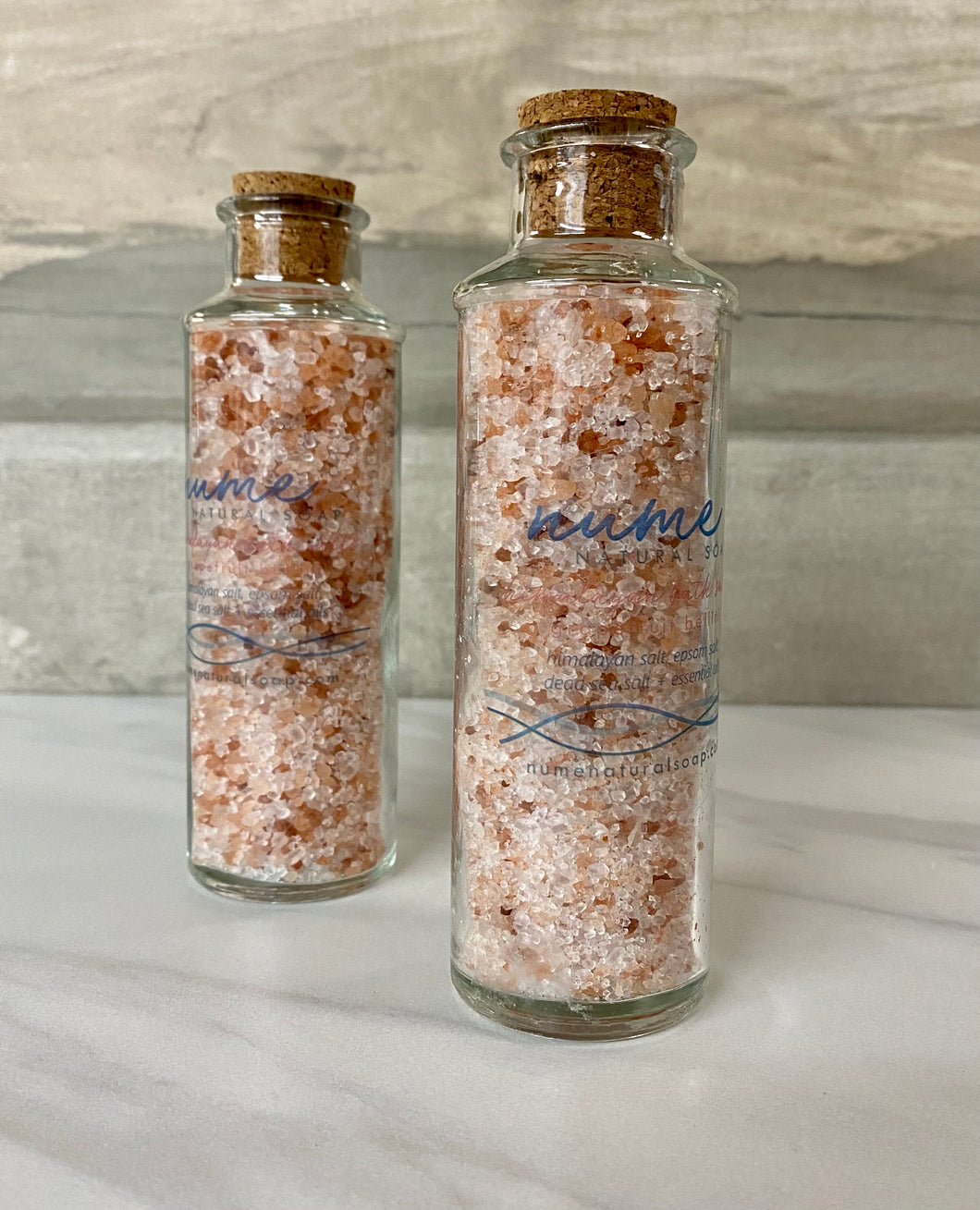 5.5 oz.  Cylinder Bath Salts With Cork Lid